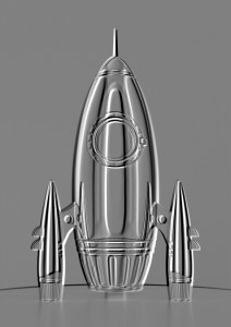 Embossed Rocket